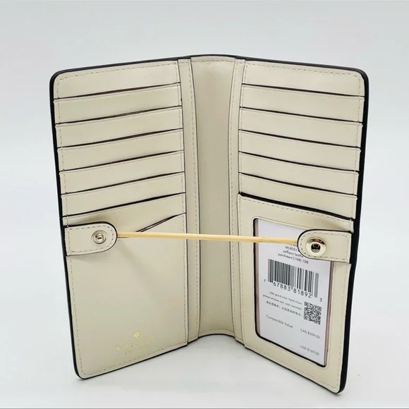 Kate Spade Slim Bifold Wallet Pearl White - Picture 4 of 7